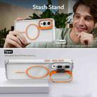 For Samsung Galaxy S25 Edge 5G Bright Color Clear MagSafe Lens Frame Holder Phone Case(Pink) - 3