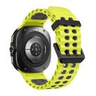 For Samsung Galaxy Watch8 / 8 Classic xDfind Black Buckle Ocean Two Color Dual-row Hole Silicone Watch Band(Lime Grey) - 2