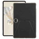 For Honor Pad 9 12.1 2023 Folding Magnetic Holder Acrylic Leather Back Tablet Case(Black) - 1