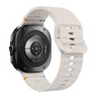 For Samsung Galaxy Watch Ultra 47mm / Ultra 2025 xDfind Wave Stitching Silicone Watch Band(Starlight) - 2