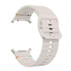 For Samsung Galaxy Watch Ultra 47mm / Ultra 2025 xDfind Wave Stitching Silicone Watch Band(Starlight) - 3