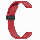 For Xiaomi Smart Band 10 / 9 / 8 / NFC xDfind Folding Buckle Silicone Watch Band(Wine Red) - 2