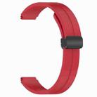 For Xiaomi Smart Band 10 / 9 / 8 / NFC xDfind Folding Buckle Silicone Watch Band(Wine Red) - 3