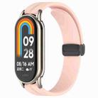 For Xiaomi Smart Band 10 / 9 / 8 / NFC xDfind Folding Buckle Silicone Watch Band(Pink) - 1