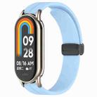 For Xiaomi Smart Band 10 / 9 / 8 / NFC xDfind Folding Buckle Silicone Watch Band(Blue) - 1