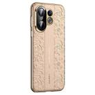 For vivo S30 Cloud Dragon Pattern Plain Leather PC Phone Case(Gold) - 1