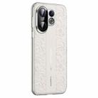 For vivo S30 Cloud Dragon Pattern Plain Leather PC Phone Case(White) - 1