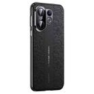 For vivo S30 Cloud Dragon Pattern Plain Leather PC Phone Case(Black) - 1