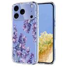 For iPhone 17 Pro Max Flower Pattern Painted TPU Phone Case(Wisteria) - 1