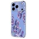 For iPhone 17 Pro Max Flower Pattern Painted TPU Phone Case(Wisteria) - 2