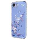 For iPhone 16e Flower Pattern Painted TPU Phone Case(Violet) - 2