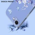 For iPhone 16e Flower Pattern Painted TPU Phone Case(Violet) - 3