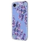 For iPhone 16e Flower Pattern Painted TPU Phone Case(Wisteria) - 2