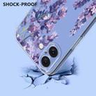 For iPhone 16 Plus Flower Pattern Painted TPU Phone Case(Wisteria) - 3