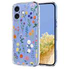 For iPhone 16 Flower Pattern Painted TPU Phone Case(Daisy) - 1