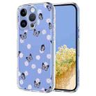 For iPhone 15 Pro Flower Pattern Painted TPU Phone Case(Little Butterfly) - 1