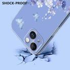 For iPhone 15 Plus Flower Pattern Painted TPU Phone Case(Violet) - 3
