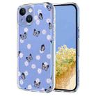 For iPhone 15 Plus Flower Pattern Painted TPU Phone Case(Little Butterfly) - 1