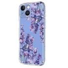 For iPhone 15 Plus Flower Pattern Painted TPU Phone Case(Wisteria) - 2