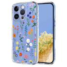 For iPhone 14 Pro Max Flower Pattern Painted TPU Phone Case(Daisy) - 1