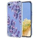 For iPhone SE 2022 / 2020 / 8 / 7 Flower Pattern Painted TPU Phone Case(Violet) - 1