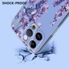For iPhone 13 Pro Flower Pattern Painted TPU Phone Case(Wisteria) - 3
