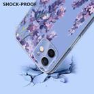 For iPhone 13 mini Flower Pattern Painted TPU Phone Case(Wisteria) - 3