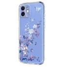 For iPhone 11 Flower Pattern Painted TPU Phone Case(Violet) - 2