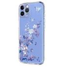 For iPhone 11 Pro Flower Pattern Painted TPU Phone Case(Violet) - 2