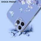 For iPhone 11 Pro Flower Pattern Painted TPU Phone Case(Violet) - 3