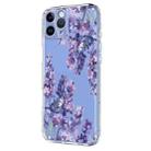 For iPhone 11 Pro Flower Pattern Painted TPU Phone Case(Wisteria) - 2