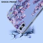For iPhone X / XS Flower Pattern Painted TPU Phone Case(Wisteria) - 3