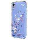 For iPhone XR Flower Pattern Painted TPU Phone Case(Violet) - 2