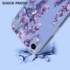For iPhone XR Flower Pattern Painted TPU Phone Case(Wisteria) - 3