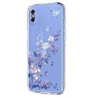 For iPhone XS Max Flower Pattern Painted TPU Phone Case(Violet) - 2