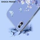 For iPhone XS Max Flower Pattern Painted TPU Phone Case(Violet) - 3