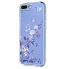 For iPhone 8 Plus / 7 Plus Flower Pattern Painted TPU Phone Case(Violet) - 2