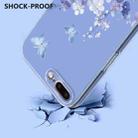 For iPhone 8 Plus / 7 Plus Flower Pattern Painted TPU Phone Case(Violet) - 3