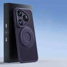 For Huawei Pura 80 5G Cooling MagSafe Magnetic Phone Case with Trolley Bracket(Night Purple) - 1