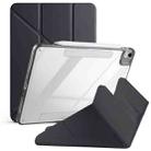 For iPad Air 11 2024 / 2025 Magnetic Detachable Dual-Clasp Acrylic Deformation Leather Tablet Case(Black) - 1