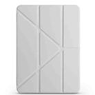For iPad Air 11 2024 / 2025 Magnetic Detachable Dual-Clasp Acrylic Deformation Leather Tablet Case(Grey) - 2