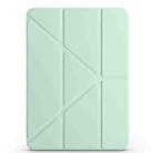 For iPad Air 11 2024 / 2025 Magnetic Detachable Dual-Clasp Acrylic Deformation Leather Tablet Case(Baby Green) - 2