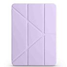 For iPad Air 11 2024 / 2025 Magnetic Detachable Dual-Clasp Acrylic Deformation Leather Tablet Case(Taro Purple) - 2