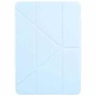 For iPad 10.2 2021 / 2020 / 10.5 2019 Magnetic Detachable Dual-Clasp Acrylic Deformation Leather Tablet Case(Ice Blue) - 2