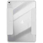 For iPad 10.2 2021 / 2020 / 10.5 2019 Magnetic Detachable Dual-Clasp Acrylic Deformation Leather Tablet Case(Grey) - 3