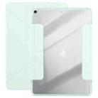 For iPad 10.2 2021 / 2020 / 10.5 2019 Magnetic Detachable Dual-Clasp Acrylic Deformation Leather Tablet Case(Baby Green) - 1