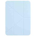 For iPad 2022 / 2025 Magnetic Detachable Dual-Clasp Acrylic Deformation Leather Tablet Case(Ice Blue) - 2