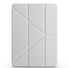 For iPad Air 13 2024 / 2025 Magnetic Detachable Dual-Clasp Acrylic Deformation Leather Tablet Case(Grey) - 2