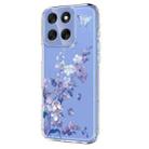 For Motorola Moto G86 5G Flower Pattern Painted TPU Phone Case(Violet) - 2