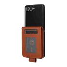 For Samsung Galaxy Z Flip7 5G 3-Card Slots Multifunctional Leather Phone Case(Brown) - 2